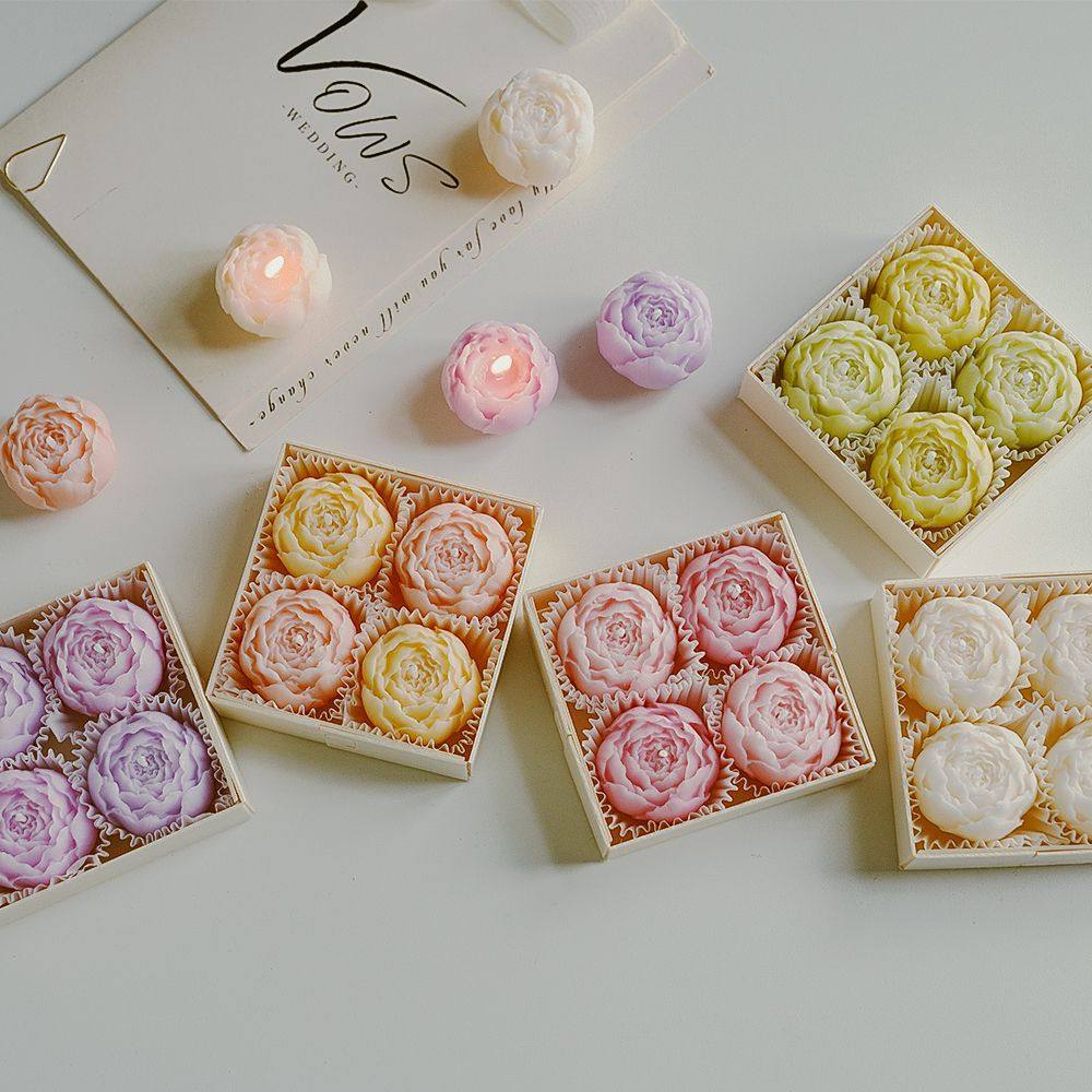 Rose Aroma Handmade Candle Gift Set of Four Birthday Edition