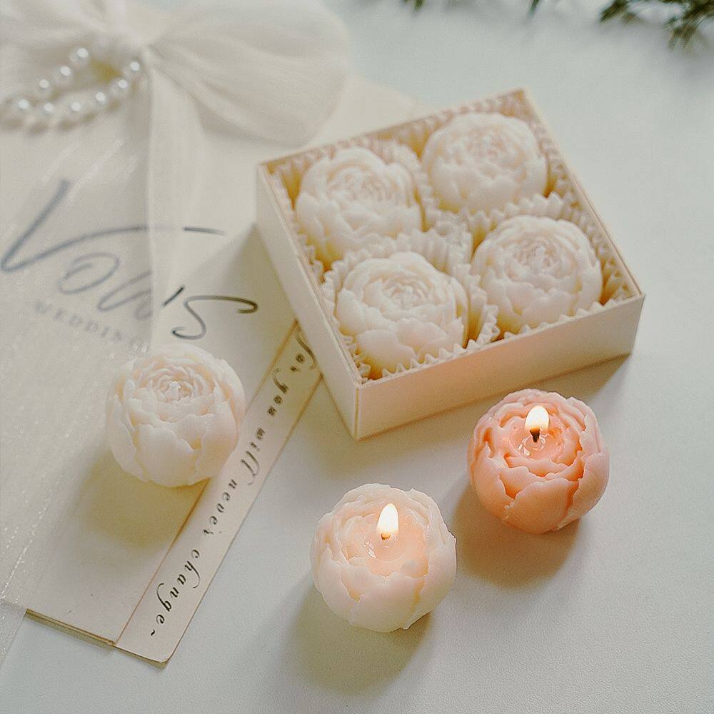 Rose Aroma Handmade Candle Gift Set of Four Birthday Edition