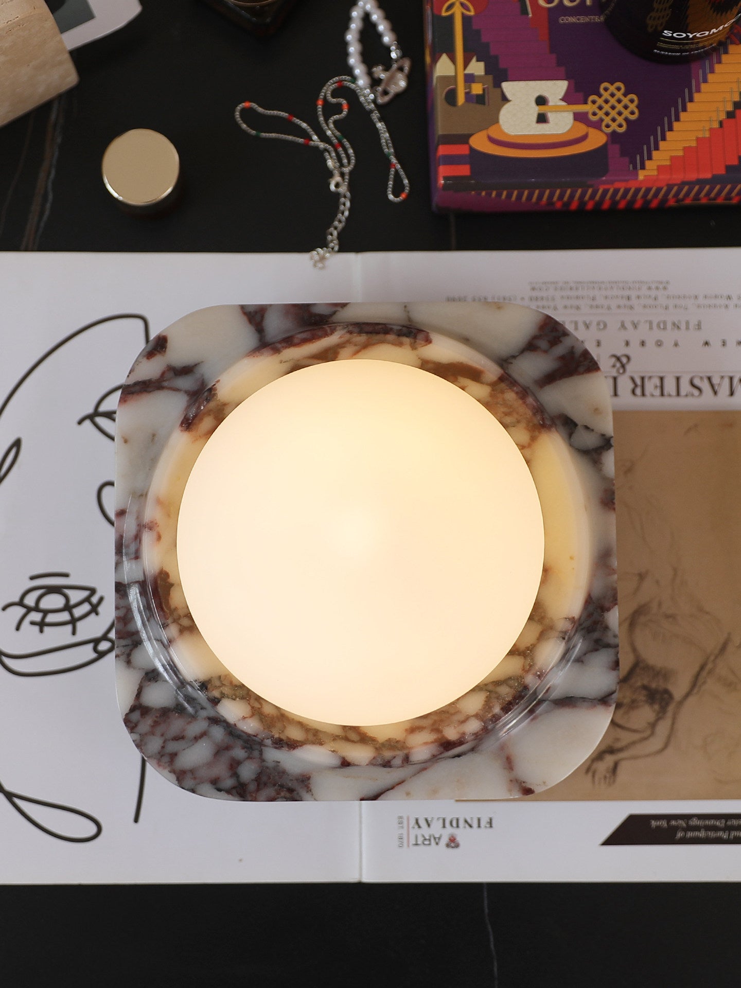 Minimal Rechargeable Table Lamp for Bedside Desk Bar Hotel Lobby