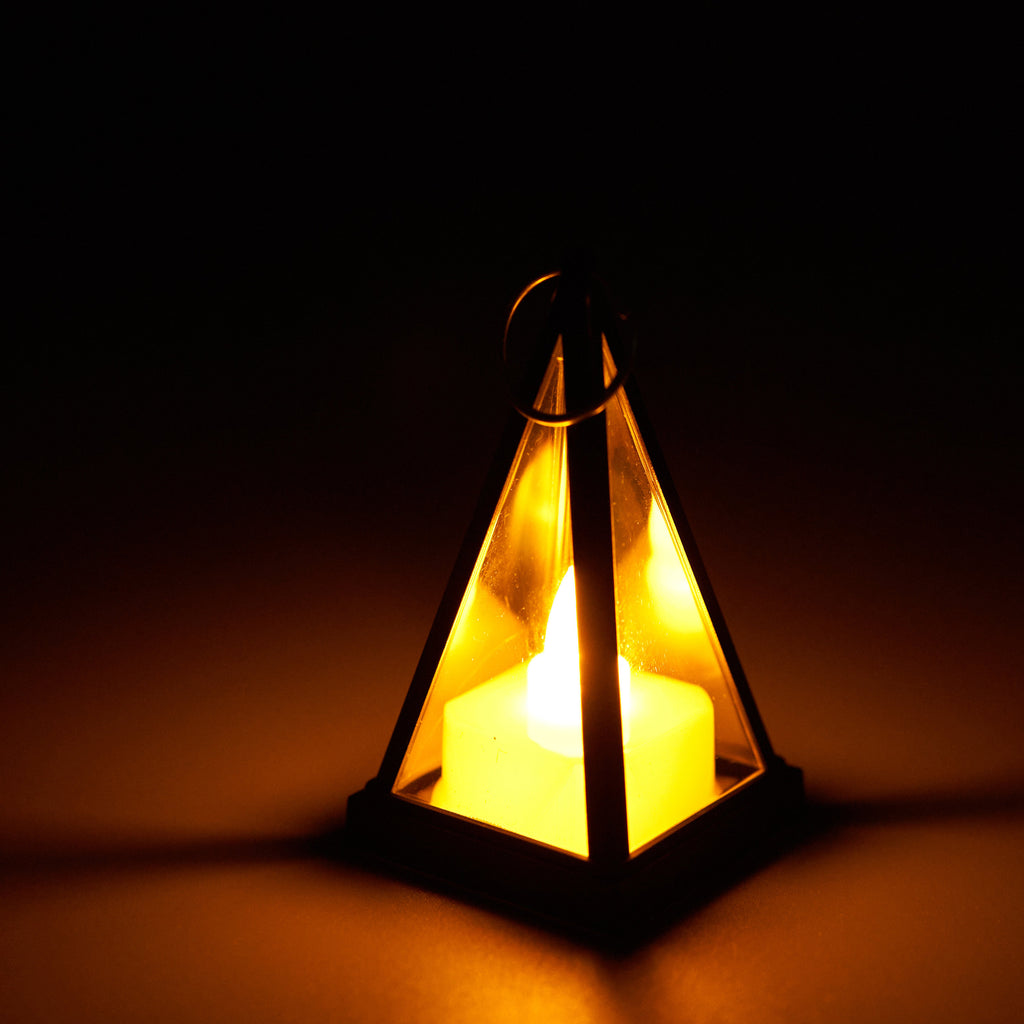 Triangle Style Electronic Candle Night Lamp for Ambient Decor Light Desk