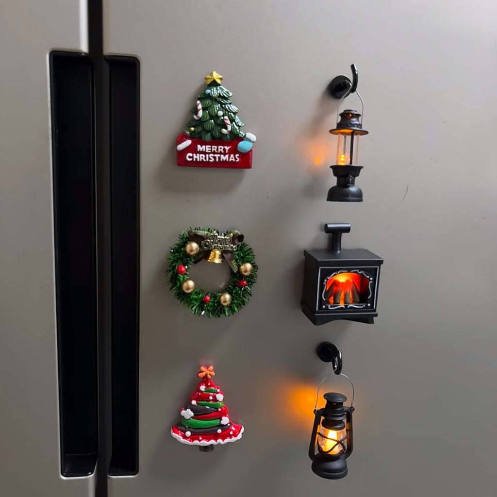 Christmas Tree Magnetic Decor Night Light Wreath Bell Gift