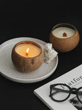 Premium Coconut Shell Scented Candle Cozy Bedroom Gift Box For Her
