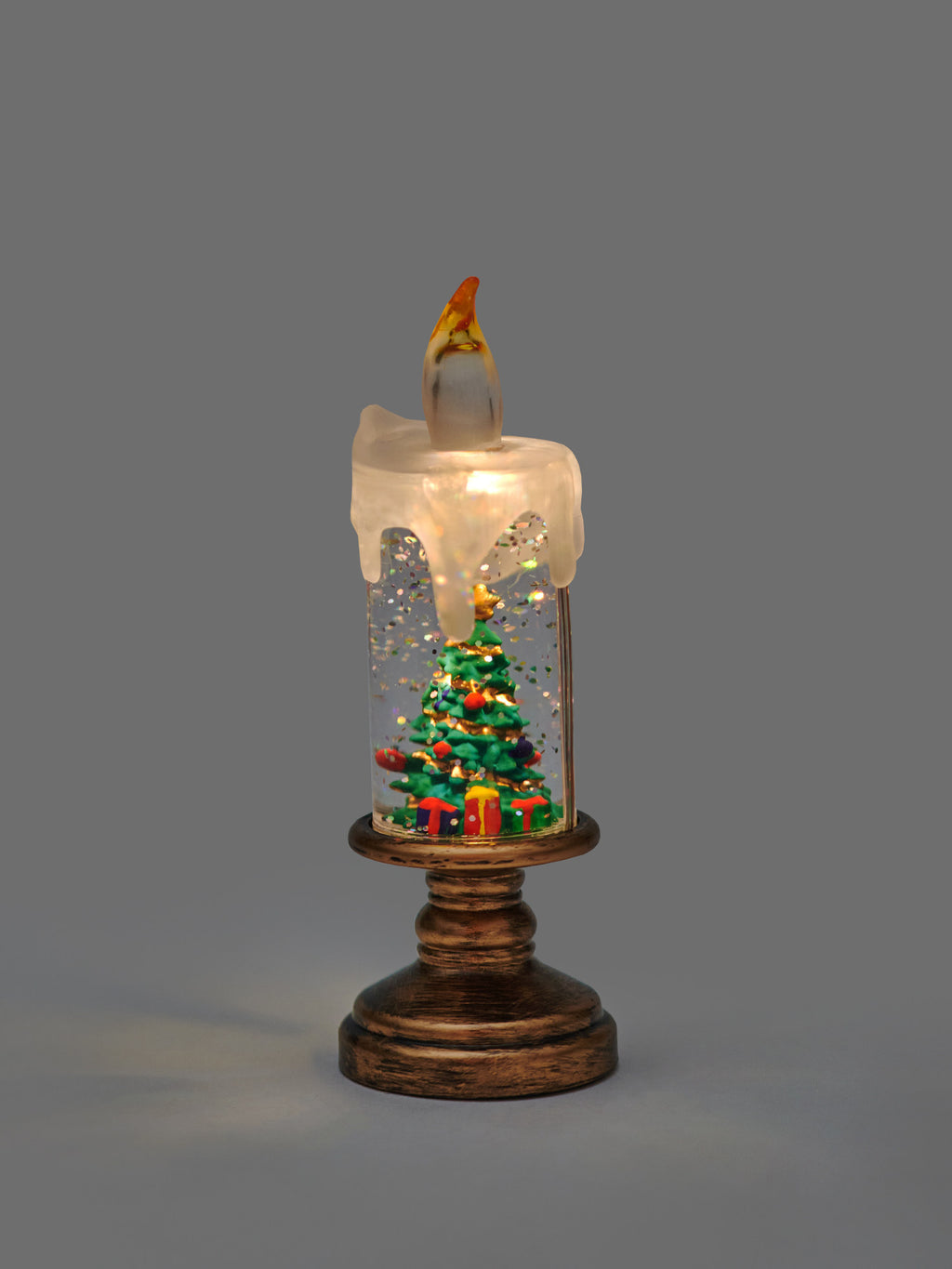 Christmas Candle Style Night Light Cozy Desk Decor Gift