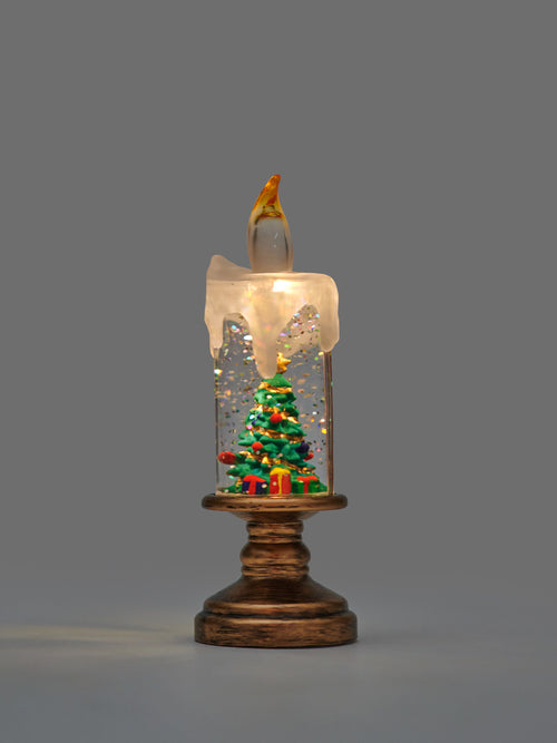 Christmas Candle Style Night Light Cozy Desk Decor Gift