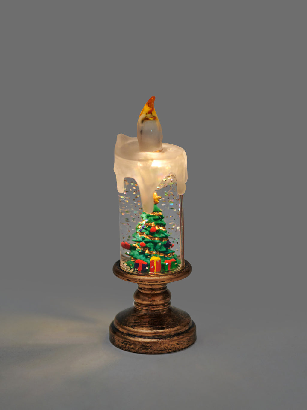 Christmas Candle Style Night Light Cozy Desk Decor Gift