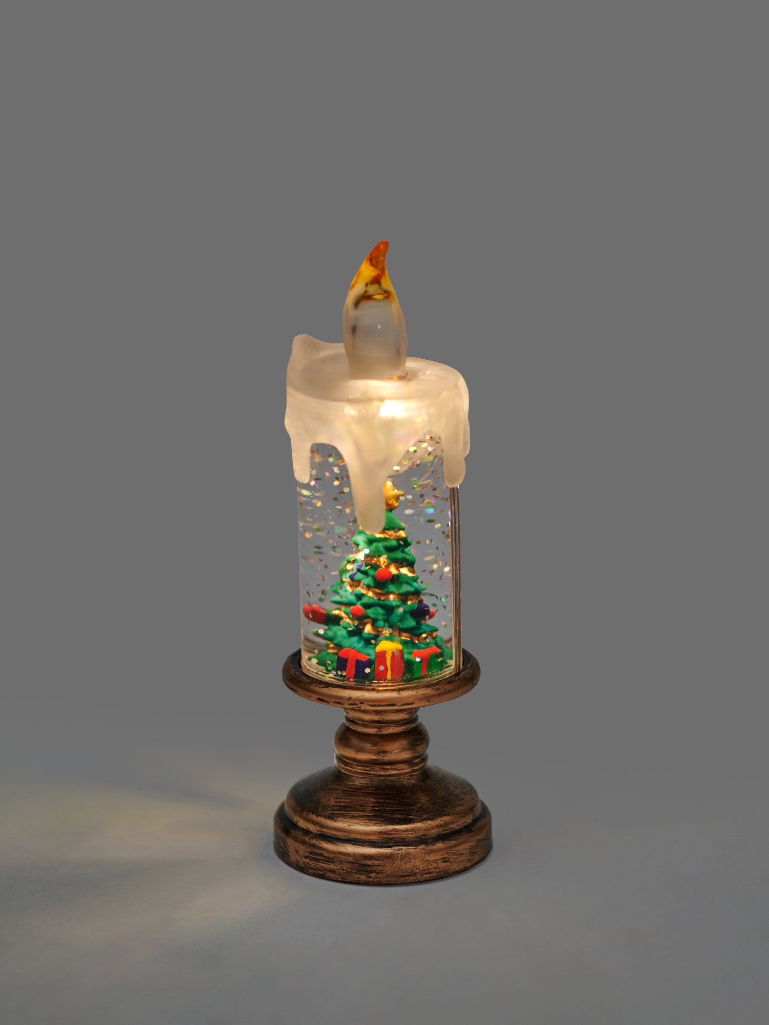 Christmas Candle Style Night Light Cozy Desk Decor Gift