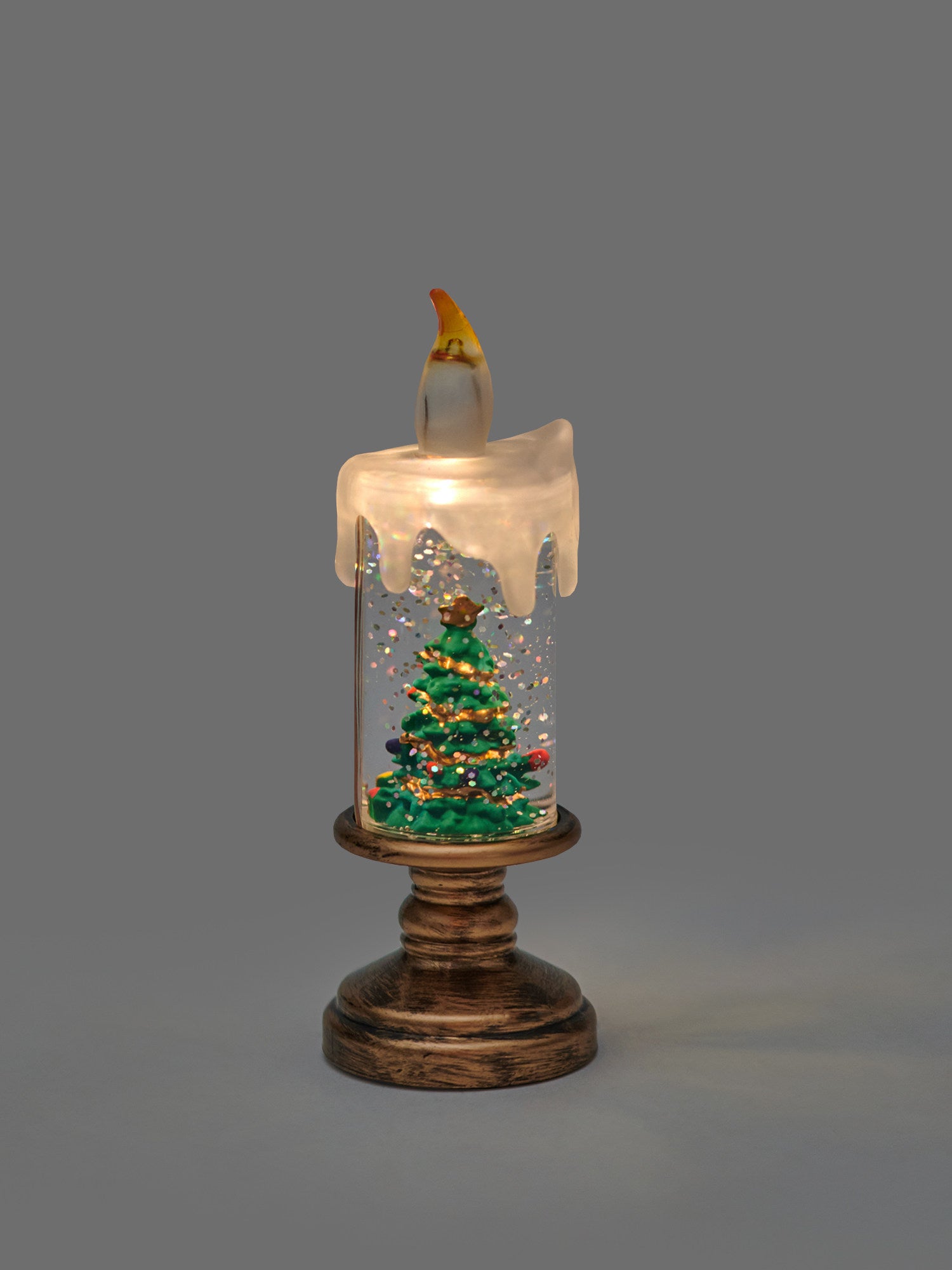 Christmas Candle Style Night Light Cozy Desk Decor Gift