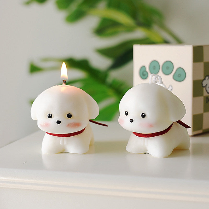 Creative Puppy Shaped Scented Candle Chic Home Gift Decor Accent