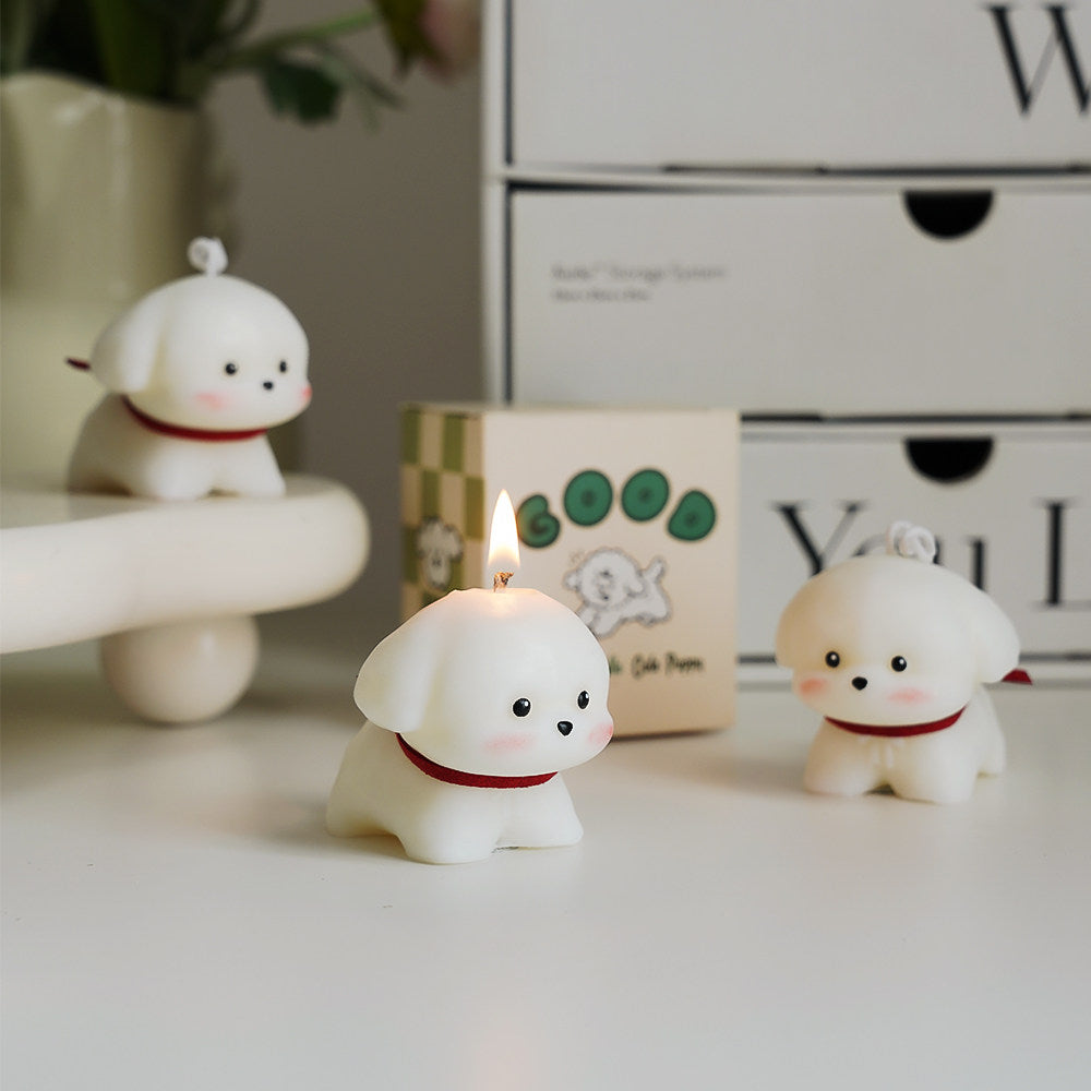 Creative Puppy Shaped Scented Candle Chic Home Gift Decor Accent