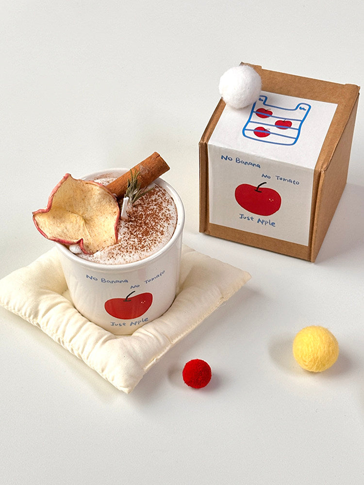 Baked Apple Latte Coffee Candle Cozy Home Bedroom Birthday Gift