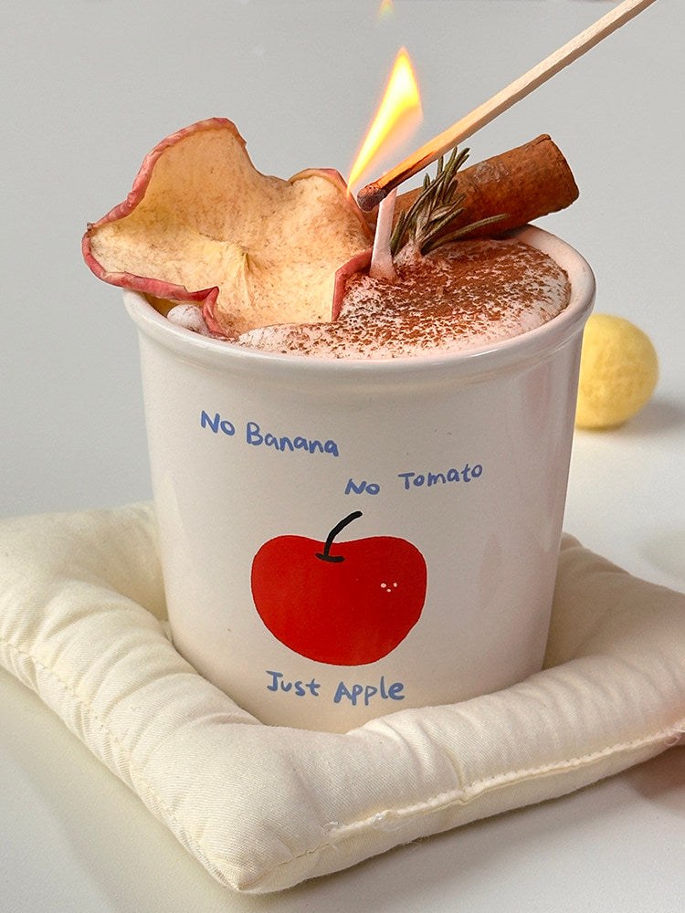 Baked Apple Latte Coffee Candle Cozy Home Bedroom Birthday Gift