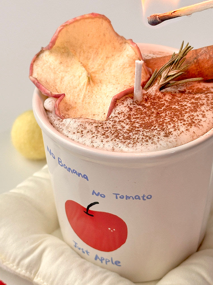 Baked Apple Latte Coffee Candle Cozy Home Bedroom Birthday Gift