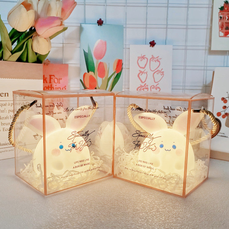 Soft Glow Bunny Night Light Bedroom Lamp Gift for Kids and Girls