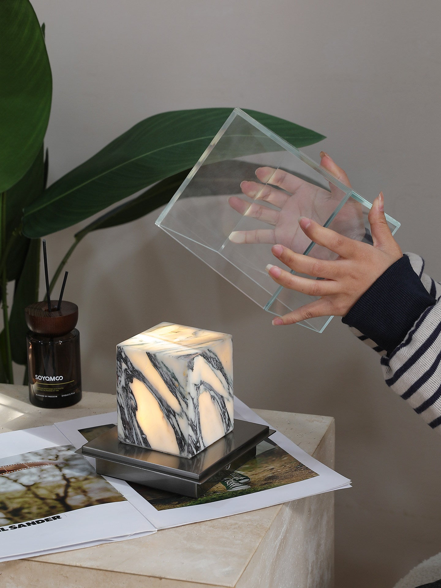 Minimal Rechargeable Table Lamp for Bedroom Dining and Camping